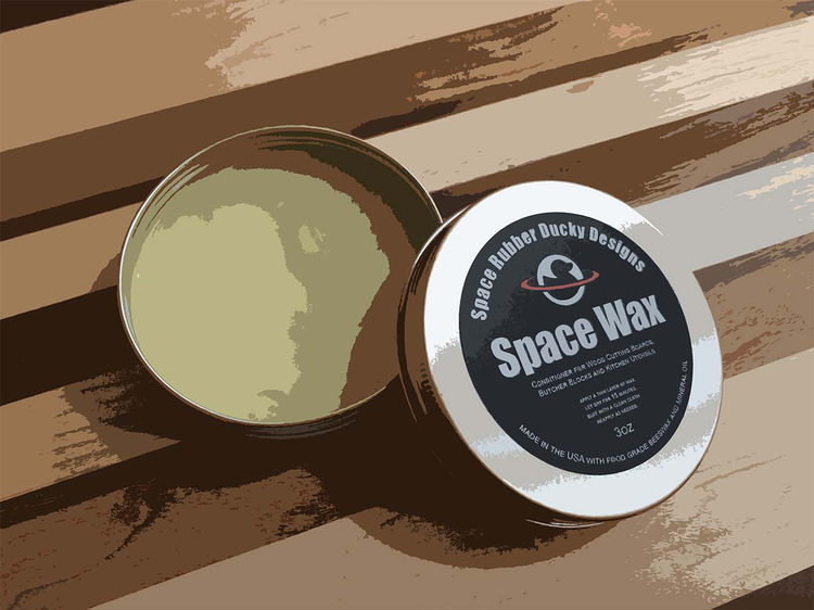 Essentials Collection image.  Space Wax wood conditioner for cutting boards, butcher blocks and kitchen utensils.