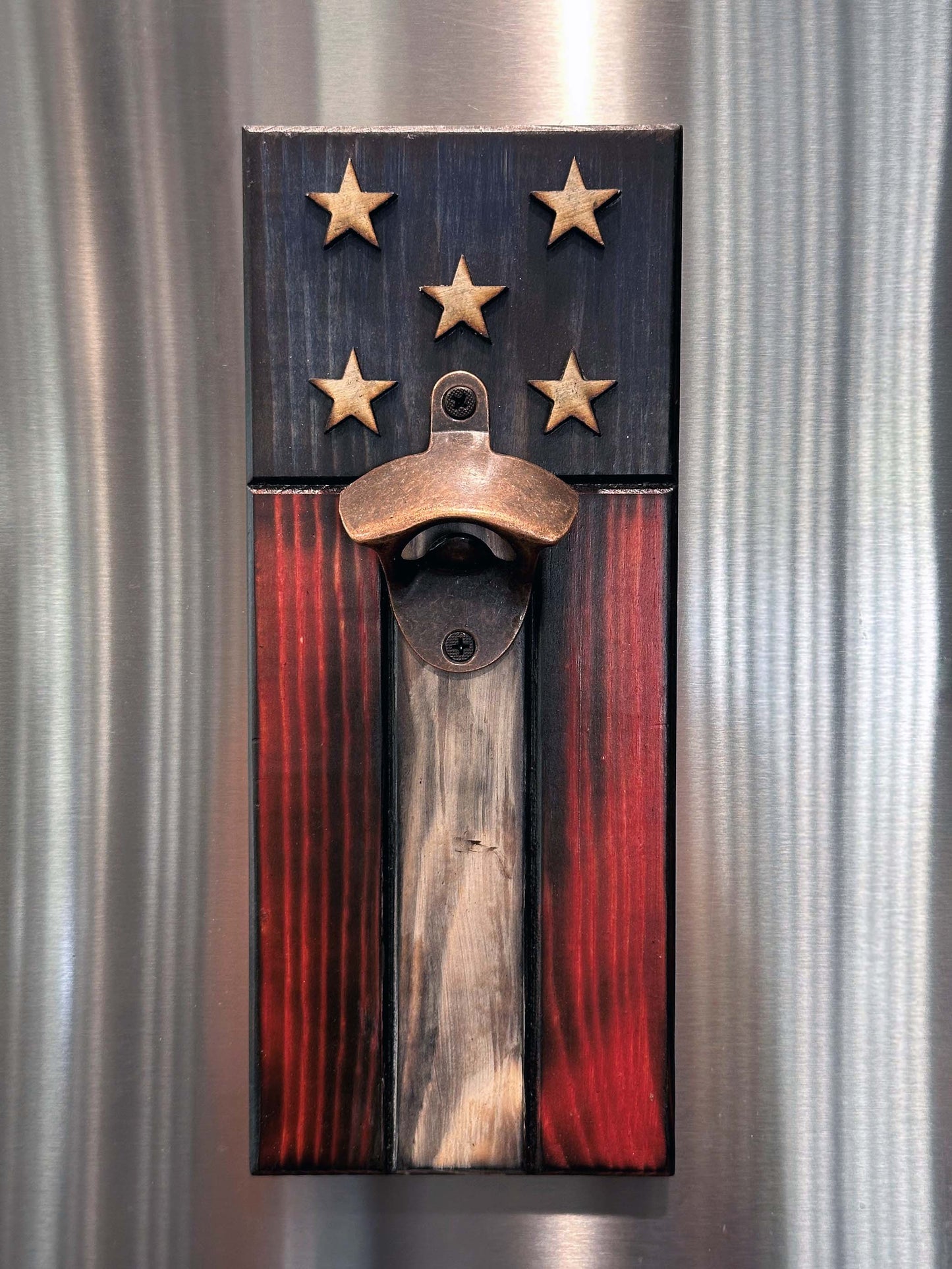 US Flag Themed Magnetic Bottle Opener