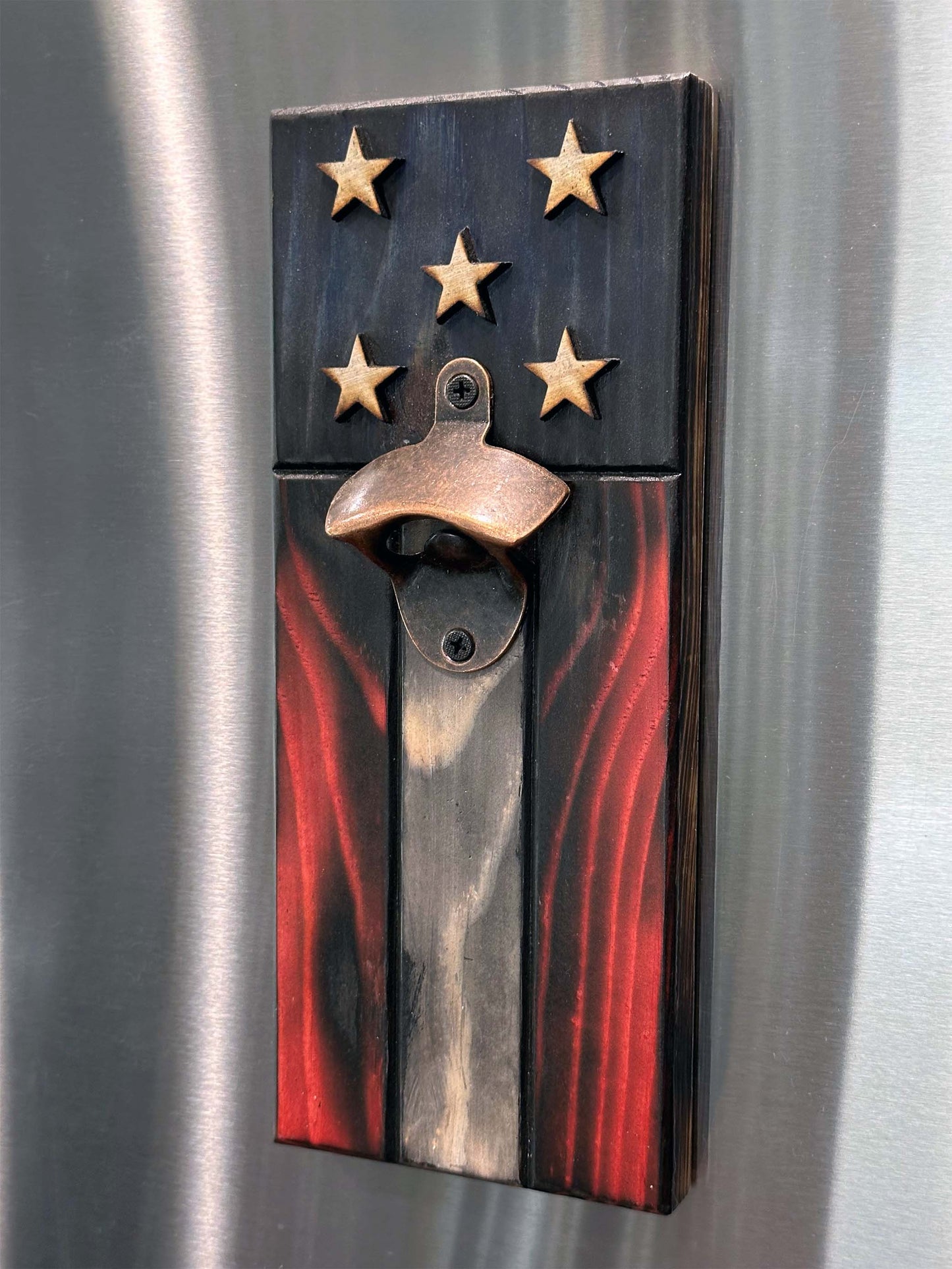 US Flag Themed Magnetic Bottle Opener