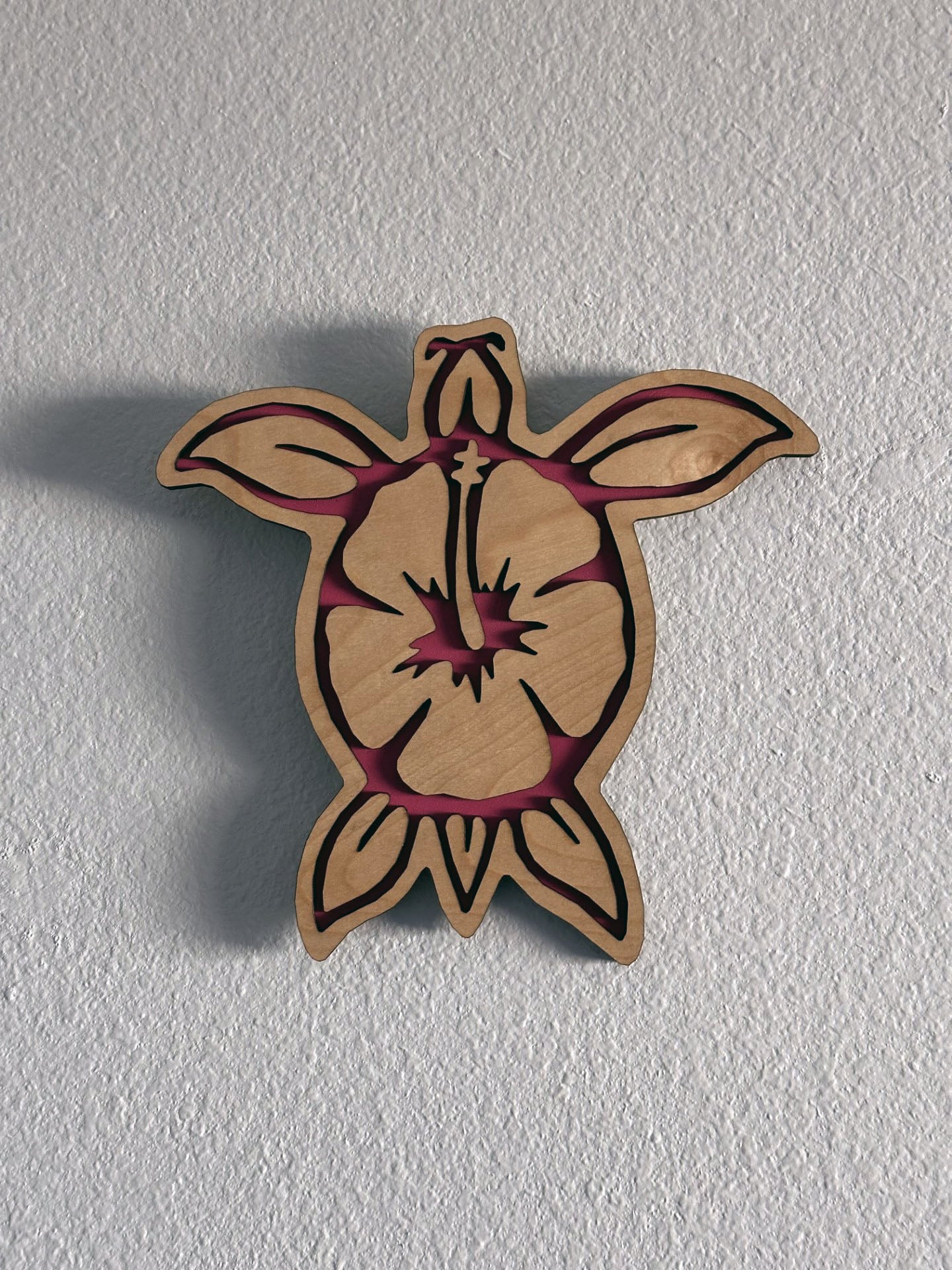 Brighten up your living space with some colorful turtle decor! Each piece of wall art features a sea turtle with hibiscus flower and an inlay color. Variety of colors and wood stains. A thoughtful gift for friends, loved ones, teacher appreciation! Handmade by Space Rubber Ducky Designs in Southern California, USA.